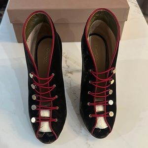 GIANVITO ROSSI Miral  Velvet Ankle Boots